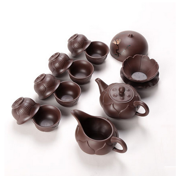 5Cgo 536894831734 宜興紫砂功夫茶具套裝辦公室家用陶瓷泡茶壺茶杯茶漏組合創意整套  HZS94100