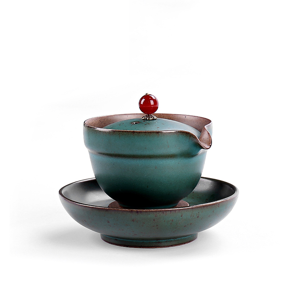 5Cgo 536292275621 陶瓷功夫茶具蓋碗茶杯茶碗粗陶窯變手抓壺三才碗日式茶壺泡茶器 HZS86000