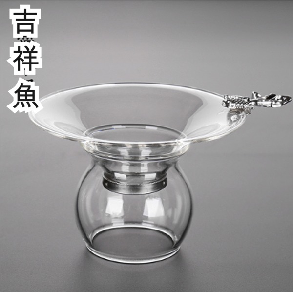 5Cgo 527932607457 茶漏耐熱玻璃茶漏透明加厚泡茶濾網茶葉隔濾渣網泡茶器功夫茶具茶道可搭配茶海公道杯不鏽鋼 AGL05000  