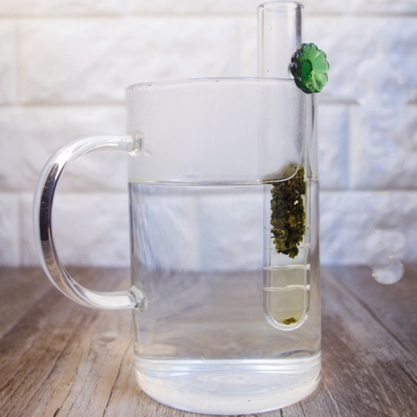 5Cgo 543106732482 試管滴管透明茶漏耐高溫玻璃泡茶器過濾器茶濾茶器馬克杯泡茶杯花草茶烏龍綠茶 AGL02000