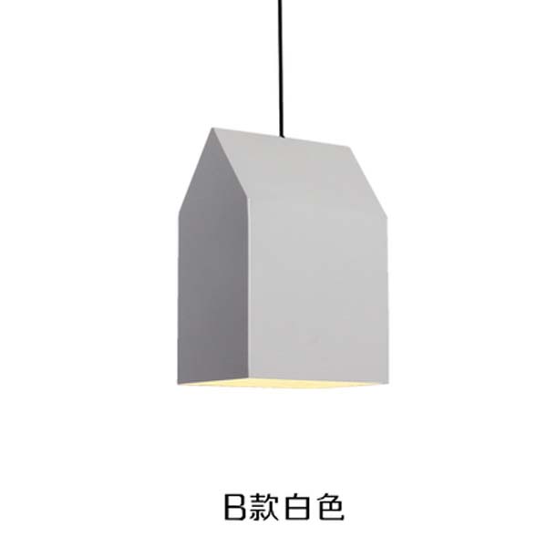 5cgo  539901888649 北歐房子幾何吊簡約藝術吊燈創意簡約時尚吊燈餐廳臥室吊燈-B款  LYP85100