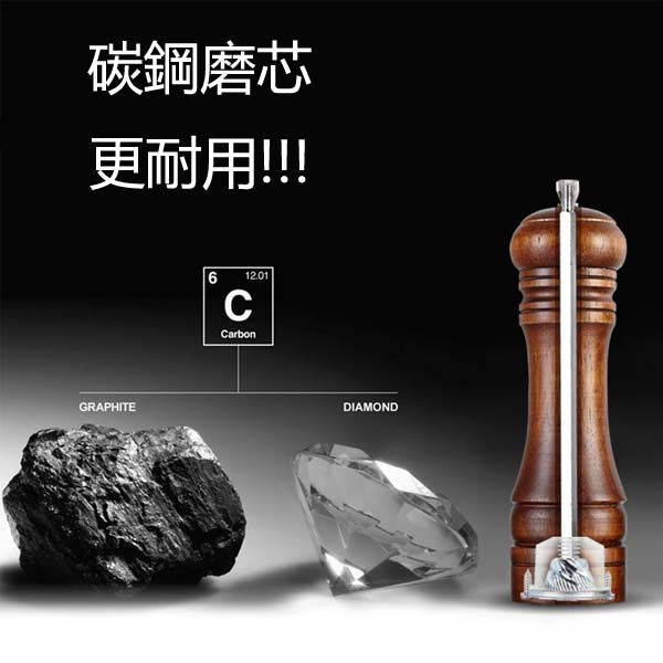 5Cgo 3112757541233 木雅軒調味瓶罐不銹鋼手動研磨瓶胡椒粉磨花椒芝麻黑胡椒研磨器 XMJ06000