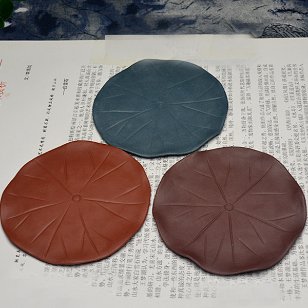 5Cgo 45006383452 紫砂荷葉茶杯墊杯拖底座壺托茶托養壺器養壺墊手工茶寵 三個一組 HJT45000