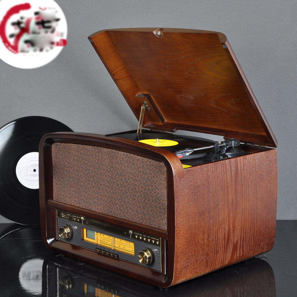 5Cgo 40465902660 華攜留聲機復古低音音效仿古電唱機 cd 機收音機 lp 黑膠唱片機 PY08610