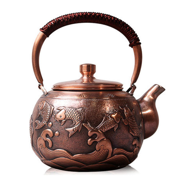 5Cgo 546274986457 紫銅壺燒水壺茶壺茶杯泡茶功夫茶純手工加厚銅壺泡紅茶功夫茶具單壺普洱沏茶壺 HJT00510