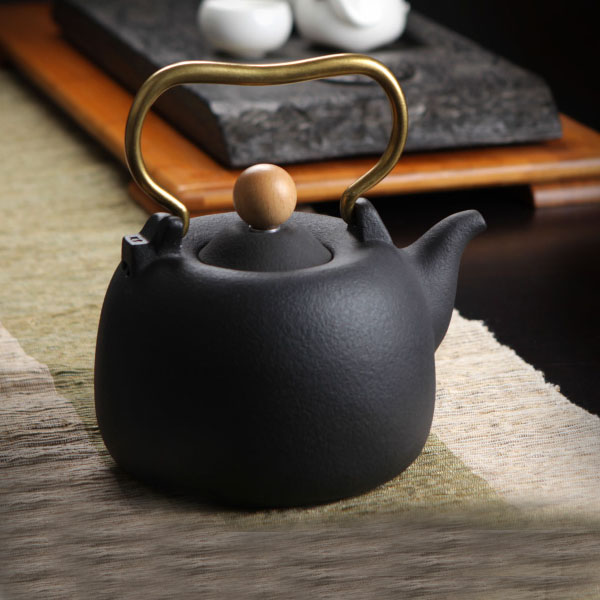 5Cgo 44877365130 建窯陶壺功夫茶具茶壺茶杯泡茶功夫茶茶盤陶壺提梁壺五行壺煮茶燒水壺電陶爐專用茶壺 HJT00700