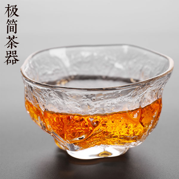 5Cgo 543716348596 手工核桃茶杯泡茶茶道耐熱玻璃品茗杯功夫茶杯茶碗小茶碗個人單杯主人杯子茶具四個一組 HJT00100  