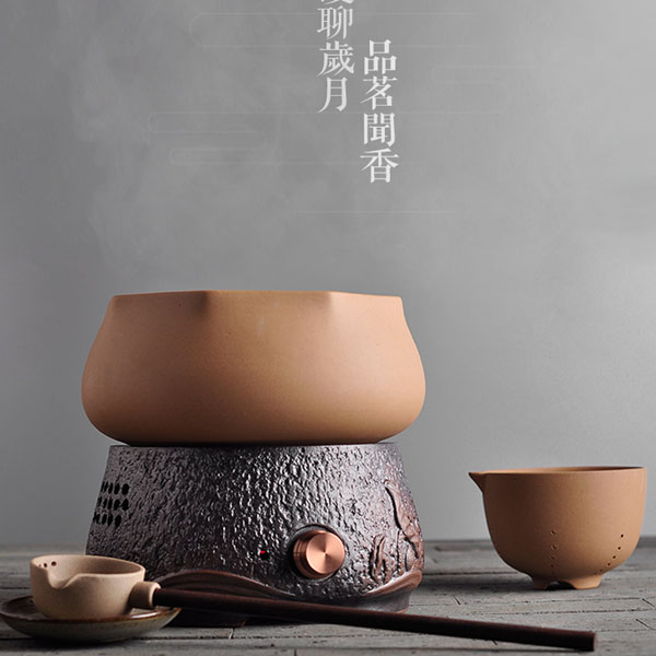 5Cgo 551722827711 粗陶煮茶器茶壺茶杯泡茶大號煮茶碗幹泡碗分茶勺子茶道配件家用溫茶器功夫茶具 HJT89100
