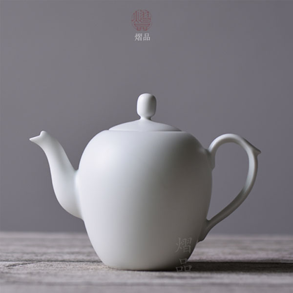 5Cgo 538349195945 熠品無光茶壺茶杯泡茶功夫茶白瓷美人肩茶壺單壺陶瓷景德鎮功夫茶具仿古過濾泡茶壺  HJT89000