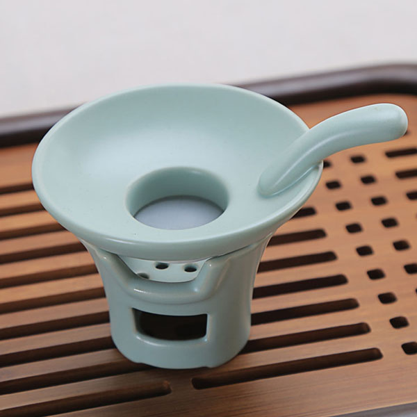 5Cgo 527247773249 陶瓷汝窯茶壺茶杯泡茶茶具茶漏茶濾天青開片汝瓷過濾茶托架功夫茶具茶道配件  HJT84000