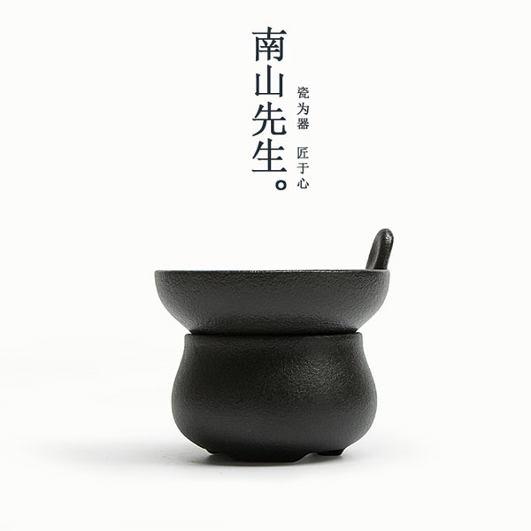 5Cgo 543218277571 南山先生茶壺茶杯泡茶功夫茶黑陶茶漏茶濾手工陶瓷過濾器功夫茶道網濾茶具配件 HJT93000