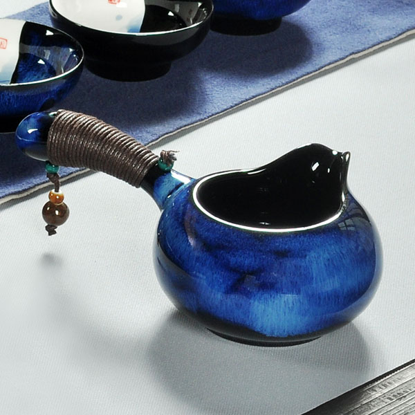 5Cgo 549724423248 手工側把窯變茶壺茶杯泡茶茶具茶海公道杯功夫茶具茶海陶瓷單品分茶器茶道配件均茶器  HJT95000