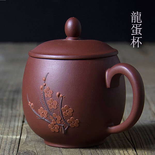 5Cgo 540819326531 宜興紫砂杯茶壺茶杯泡茶茶具茶海茶碗全手工精品蓋杯梅花龍蛋紫砂杯茶杯帶蓋 HJT92100