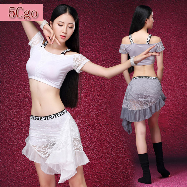5Cgo 558554339714  肚皮舞練功服2017秋冬新款 性感莫代爾肚皮舞服裝女成人套裝   GSX60100