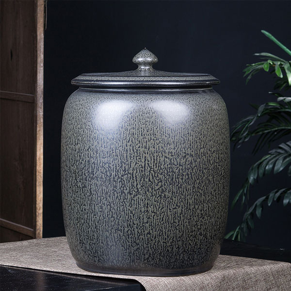 5Cgo 546445897821 景德鎮陶瓷茶壺茶杯泡茶茶具米缸15斤30斤50斤五穀雜糧茶葉缸酒壇水缸油缸防潮儲物罐15斤 HJT89100