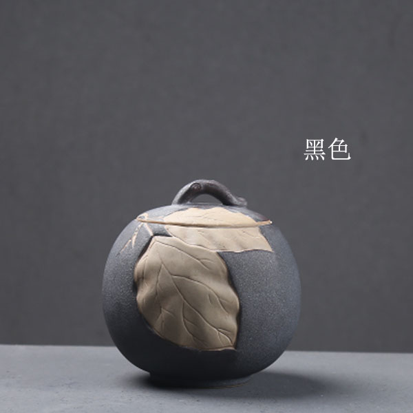 5Cgo 559371625966 靜塵茶葉罐茶海茶玩泡茶茶壺陶瓷大號密封儲茶罐普洱紅茶罐哥窯綠茶通用包裝茶罐 HJT83000