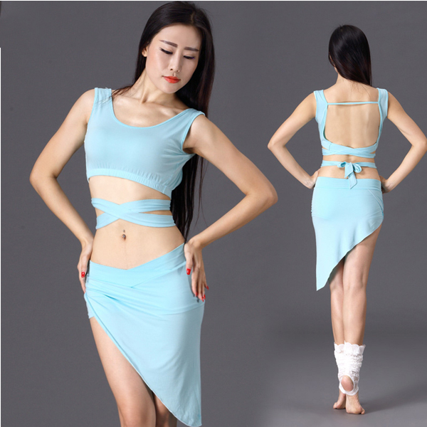 5Cgo 534602666862  肚皮舞衣肚皮舞服裝夏季新款練功服套裝莫代爾大碼練習服套裝  GSX97000