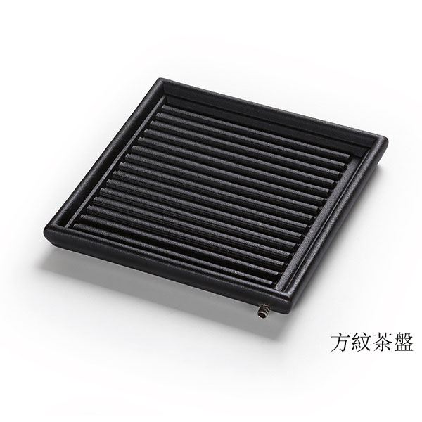 5Cgo 553528682425 森典日式陶瓷小茶盤茶壺茶杯泡茶茶海茶玩茶具托盤簡約家用茶海黑陶排水式乾泡茶台  HJT89000