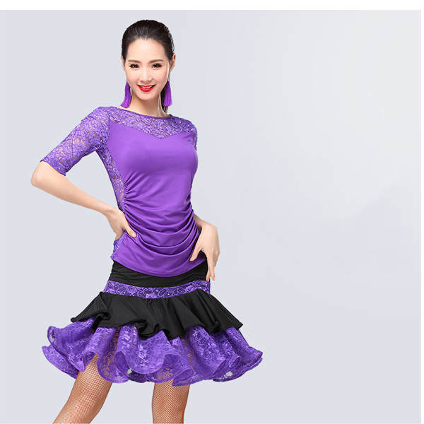 5Cgo 546348894563  廣場舞服套裝秋季中袖演出服中老年跳舞衣服拉丁練習服成人女    GSX84100