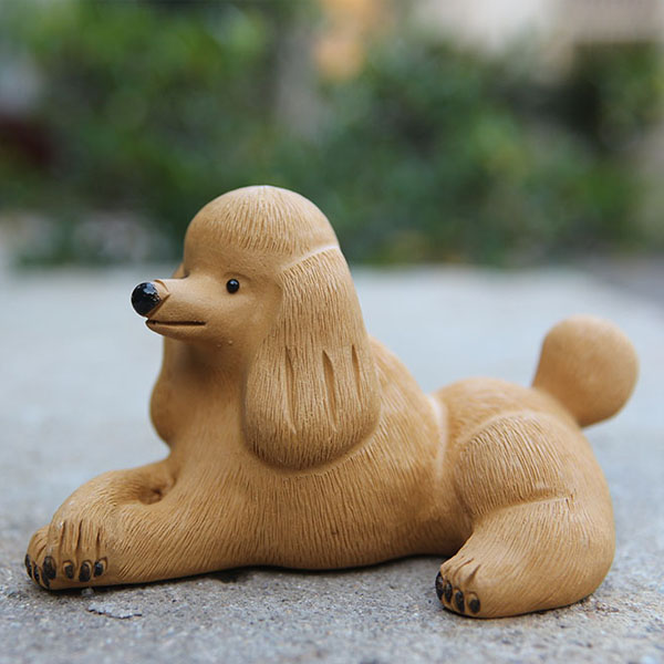 5Cgo  41705240833 貴婦犬貴賓拉毛小狗茶壺茶杯泡茶茶海宜興正紫砂精品雕塑生肖擺件茶道配件茶寵雅玩  HJT80100
