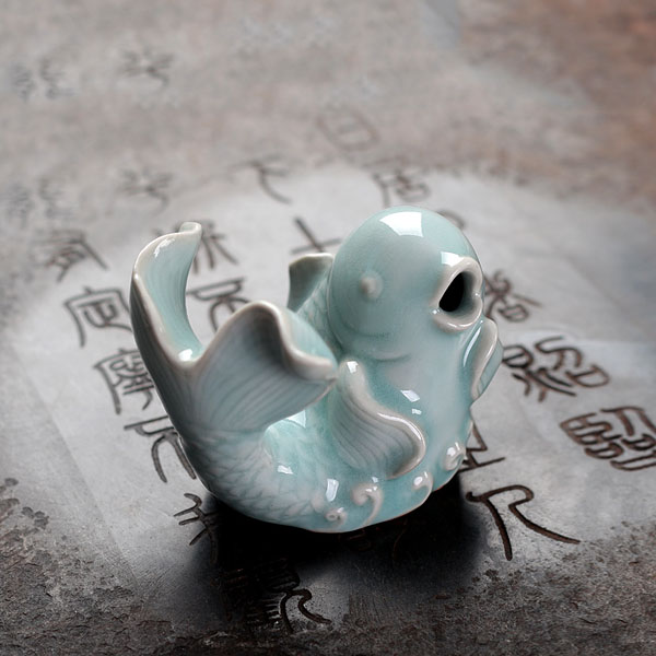 5Cgo 539487838262  茶寵精品陶瓷茶壺茶杯-泡茶茶具擺件青瓷手工茶玩茶藝茶道茶具配件精美盆栽擺件 HJT83000