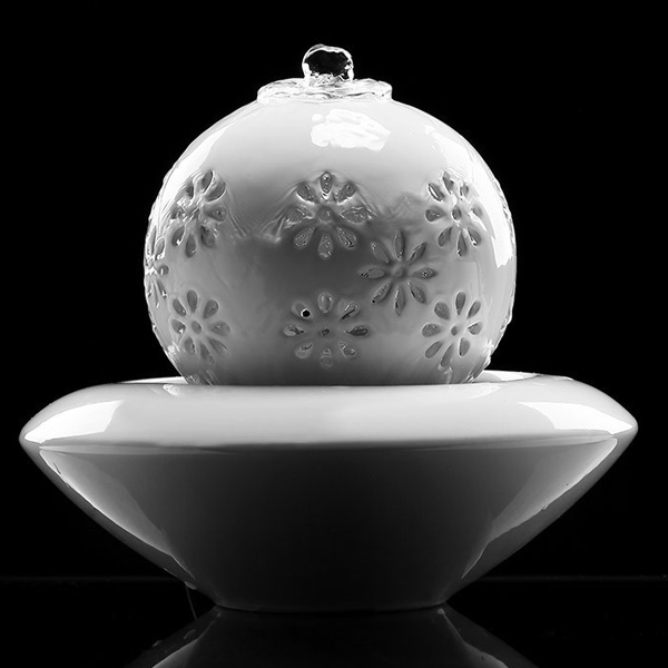 5Cgo 44274035817 陶瓷家居裝飾品流水噴泉客廳酒櫃擺件歐式工藝品創意加濕器桌面擺設計喬遷新居禮品住宅辦公室 CHX87100