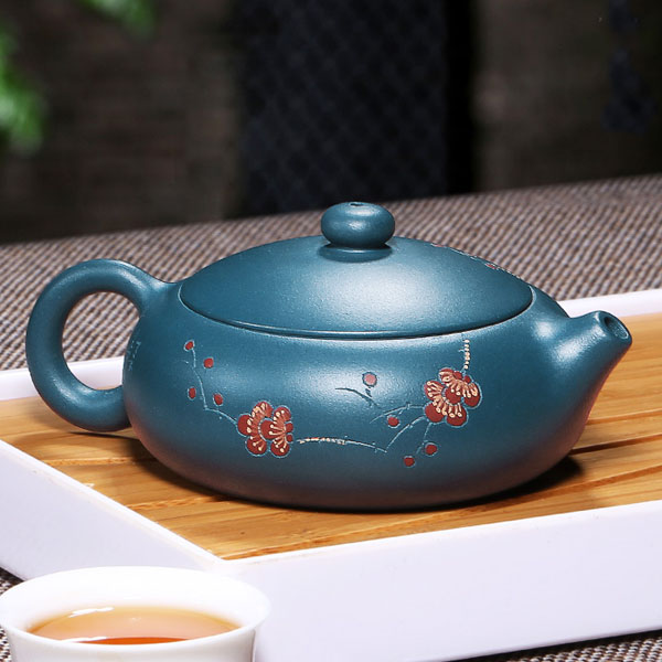5Cgo 551388317935 宜興紫砂壺名家純全手工原礦茶壺茶杯茶盤茶具天青泥扁西施功夫泡茶壺茶壺壺具  HJT23300
