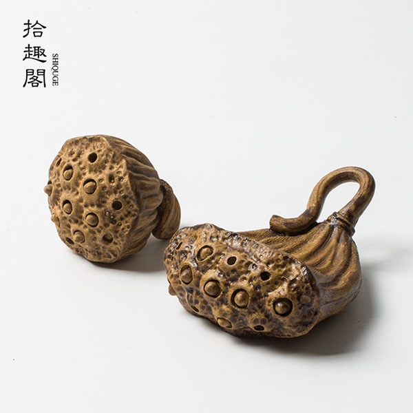 5Cgo 534723891256 純手工紫砂茶寵擺件茶壺茶杯泡茶茶海蓮蓬茶寵陶瓷功夫茶具茶席擺件茶玩茶道茶器  HJT84000