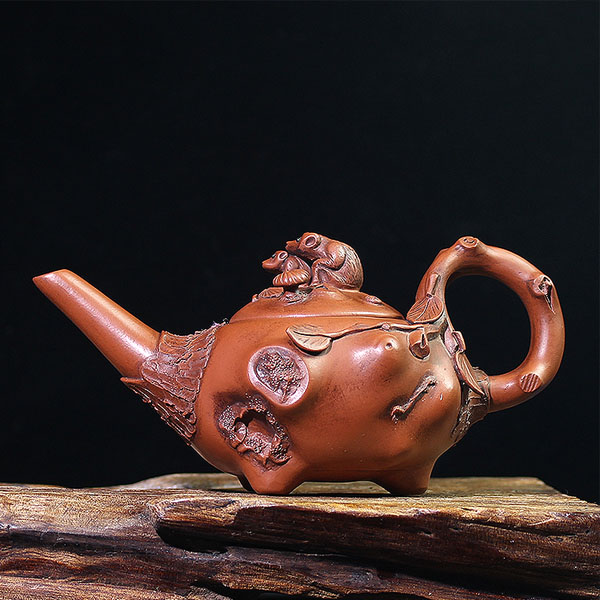 5Cgo 560919858711 老紫砂壺早期一廠文革茶壺茶杯泡茶功夫茶茶海茶玩老茶壺全手工原礦老朱泥供春壺 HJT05400