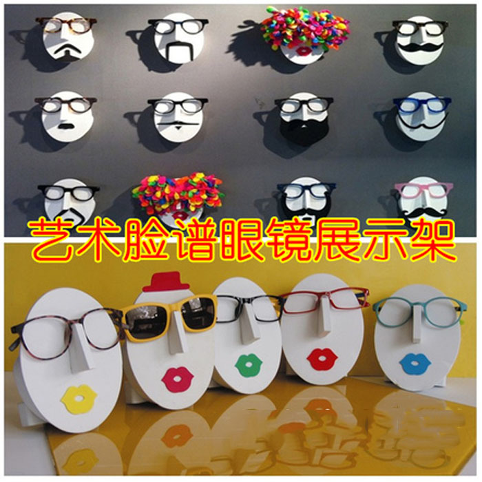 5Cgo 44140714000 可壁掛擺放藝術臉譜眼鏡架人臉展示架墨鏡太陽鏡展示架桌面太陽眼鏡架門市通用 XMJ61000