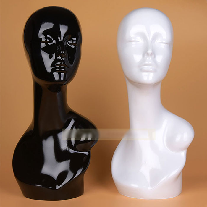 5Cgo 12366445633 漆仿真模特少女人頭模型假髮圍巾帽子展示架商場高檔櫥窗展示道具門市多用途 XMJ55000