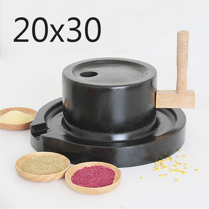 5Cgo 565147459198 家用磨盤手工石磨盤擺件天然青石磨豆漿機小石磨麵粉機豆漿機研磨機+4腿木架 XMJ80200