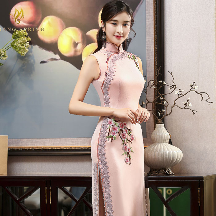 5Cgo 561631948359 新款夏季年會舞會改良旗袍禮服新款秋季款女端莊大氣冬旗袍連衣裙舞裙小香風 HJT48400