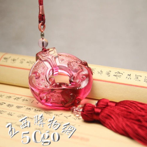 5Cgo 551479484403 D004 招財護主貔貅琉璃吊飾高級禮品車內吊飾琉璃吊墜掛飾保平安符精美中國結 AGL00100