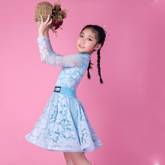 5Cgo 566374717281 新款夏季皇朝拉丁舞裙春夏兒童演出比賽服裝女童練功服表演舞蹈少兒9101連衣裙女 HJT57200