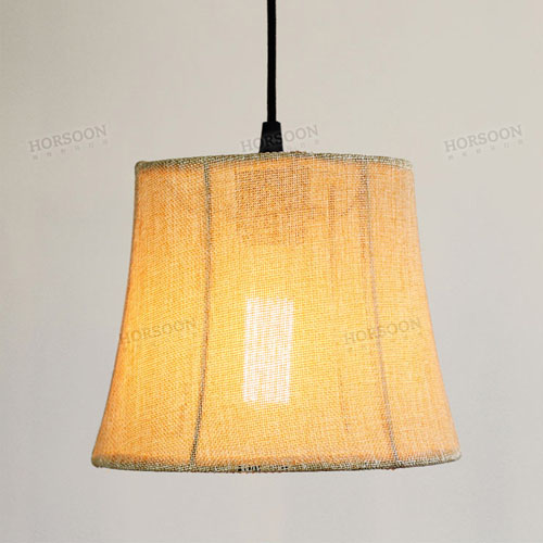 5Cgo 16579426761 北歐美式宜家簡約麻布藝餐廳書房吧台單頭吊燈 SHM88000 