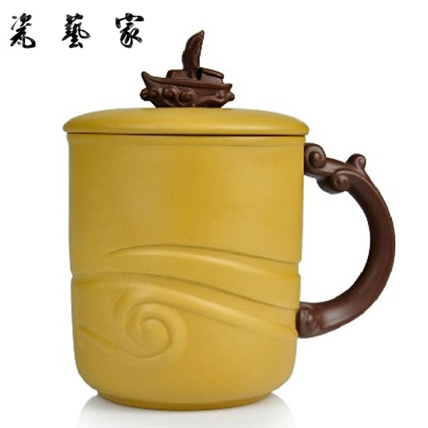 5Cgo 22220083144 一帆風順 紫砂杯 350ml 泡茶杯 個人辦公水杯 陶瓷馬克杯 MIK091000