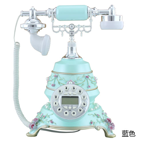 5Cgo 19961159190 仿古裝飾電話機 復古高溫樹脂彩繪電話機  公爵 XXY 89200