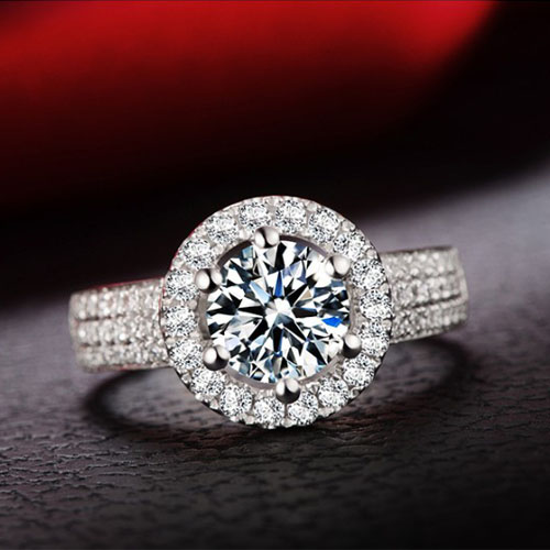5Cgo 37337843548 18K白金共1.08克拉鑽石女戒結婚鑽戒 求婚戒 情人節戒指 ZXJ741086800