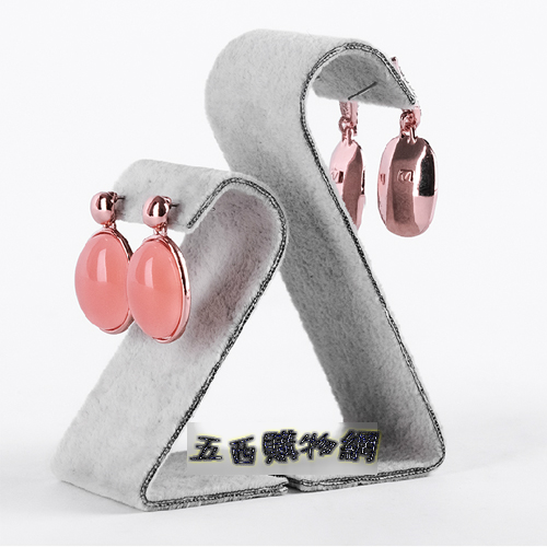 5cgo 10915205972 耳環架耳釘展示架首飾架挂耳環飾品架批發 灰色黑色長毛 兩件套 ZYH81000