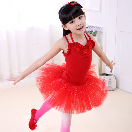 5Cgo 25897324532 兒童舞蹈服裝芭蕾舞裙女童舞蹈裙民族短袖練功服演出服夏表演服  ZXJ76000